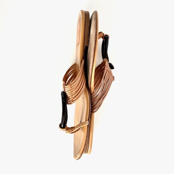 FINAL DROP!  Christian Dior Leather Strappy Neutral Slides - Picture 7 of 8